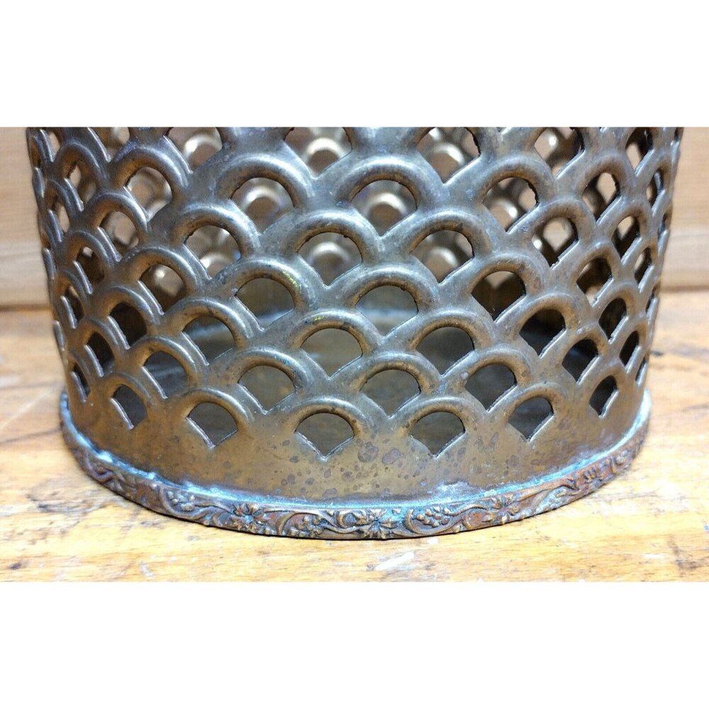 Vintage Hand Crafted Brass Canister - Picture 2 of 5